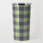 Small Blocks - Spring Green and Grays Travel Mug Gallery Image 1