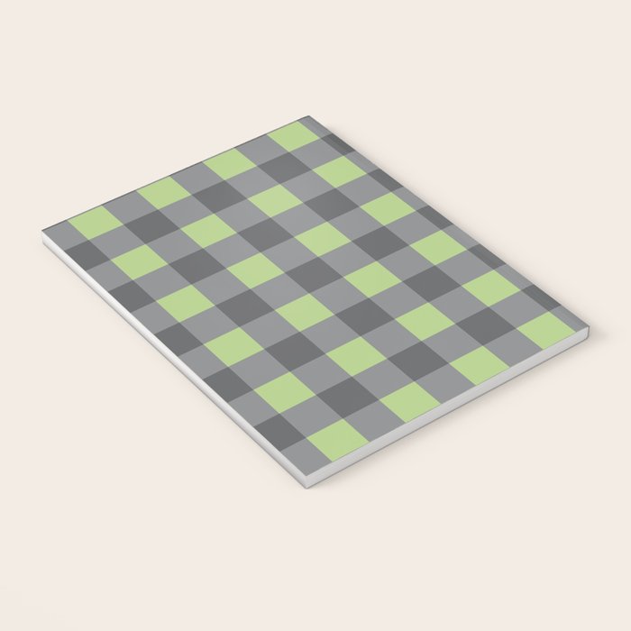 Small Blocks - Spring Green and Grays Notebook Gallery Image 3