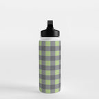 Small Blocks - Spring Green and Grays Water Bottle Gallery Image 3