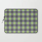 Small Blocks - Spring Green and Grays Laptop Sleeve Gallery Image 1