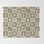 Patchwork Botanical Throw Blanket Gallery Image 2