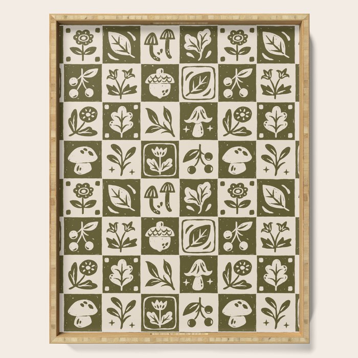 Patchwork Botanical Serving Tray Gallery Image 1