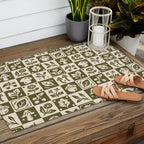 Patchwork Botanical Outdoor Rug Gallery Image 2