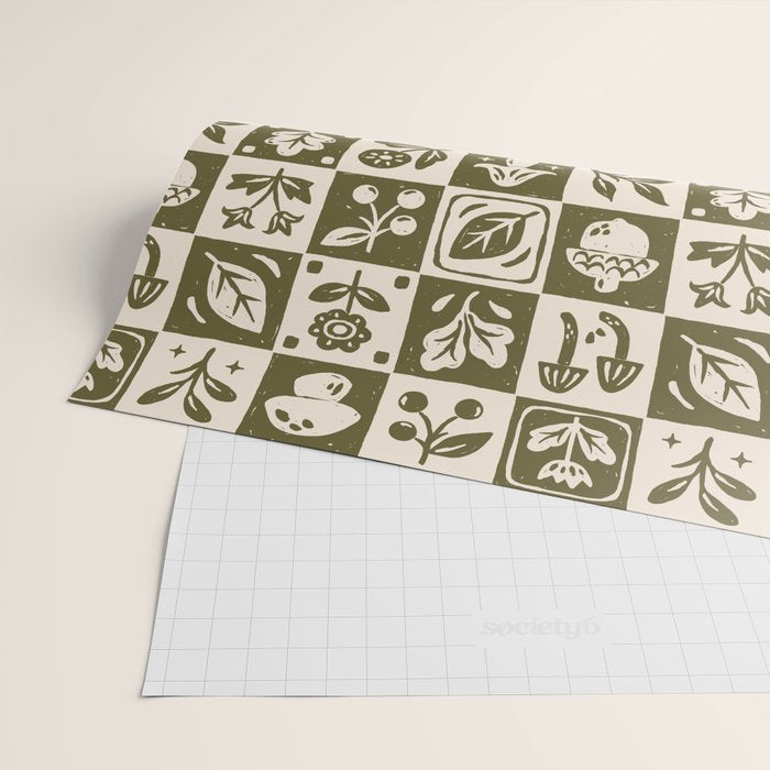 Patchwork Botanical Wrapping Paper Gallery Image 2