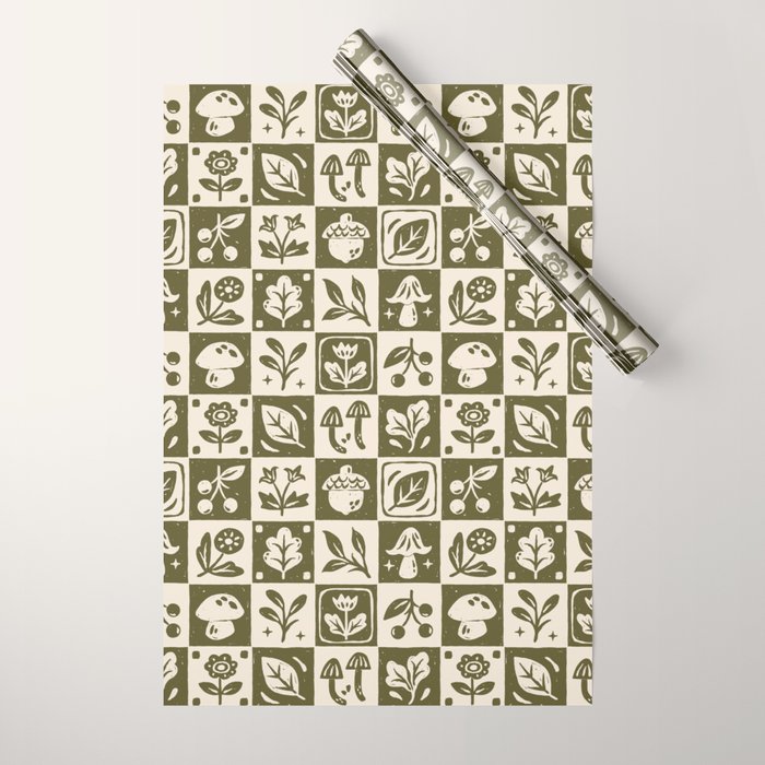 Patchwork Botanical Wrapping Paper Gallery Image 1