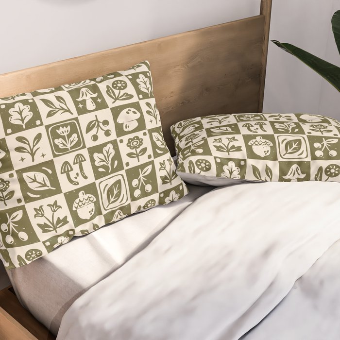 Patchwork Botanical Pillow Sham Gallery Image 2