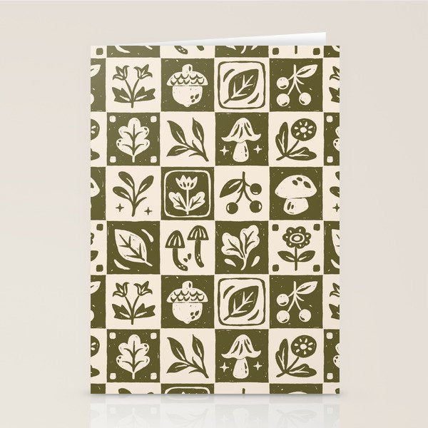 Patchwork Botanical Stationery Card Gallery Image 1