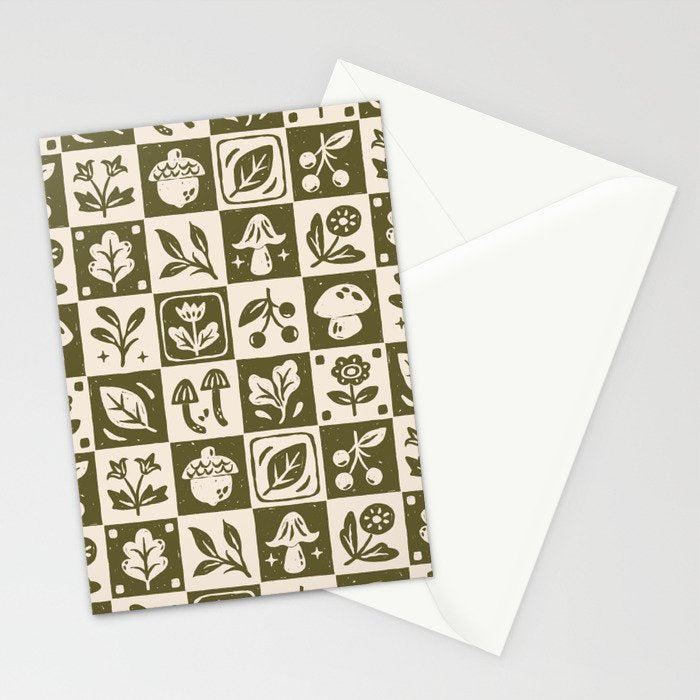 Patchwork Botanical Stationery Card Gallery Image 2