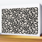 Mushrooms in Black And White Wall Mural Gallery Image 2