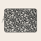 Mushrooms in Black And White Laptop Sleeve Gallery Image 1