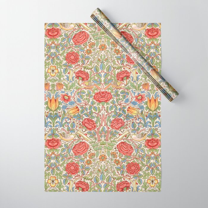 William Morris "Rose" Wrapping Paper Gallery Image 1