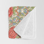 William Morris "Rose" Throw Blanket Gallery Image 3
