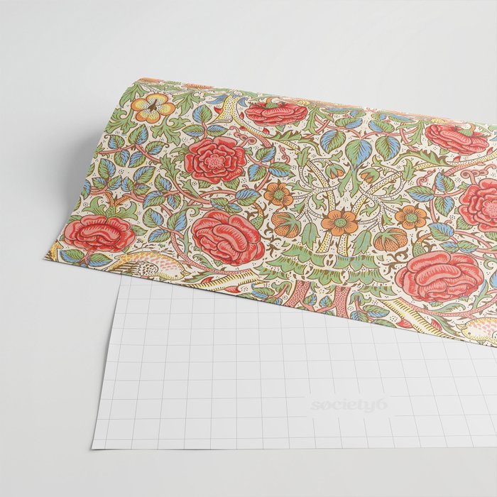William Morris "Rose" Wrapping Paper Gallery Image 2