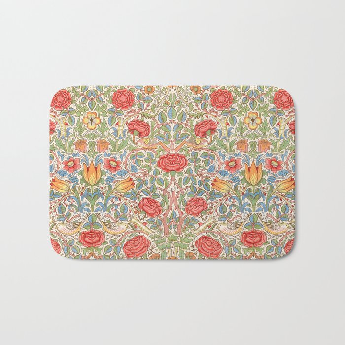 William Morris "Rose" Bath Mat Gallery Image 1