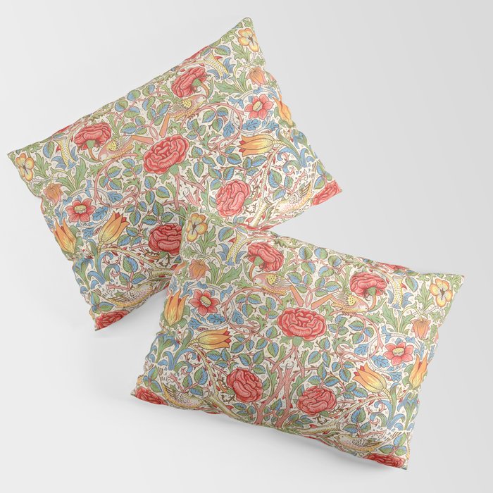 William Morris "Rose" Pillow Sham Gallery Image 3