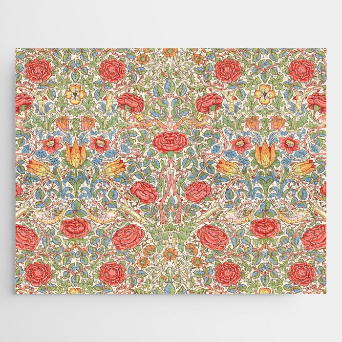 William Morris "Rose" Jigsaw Puzzle Gallery Image 1