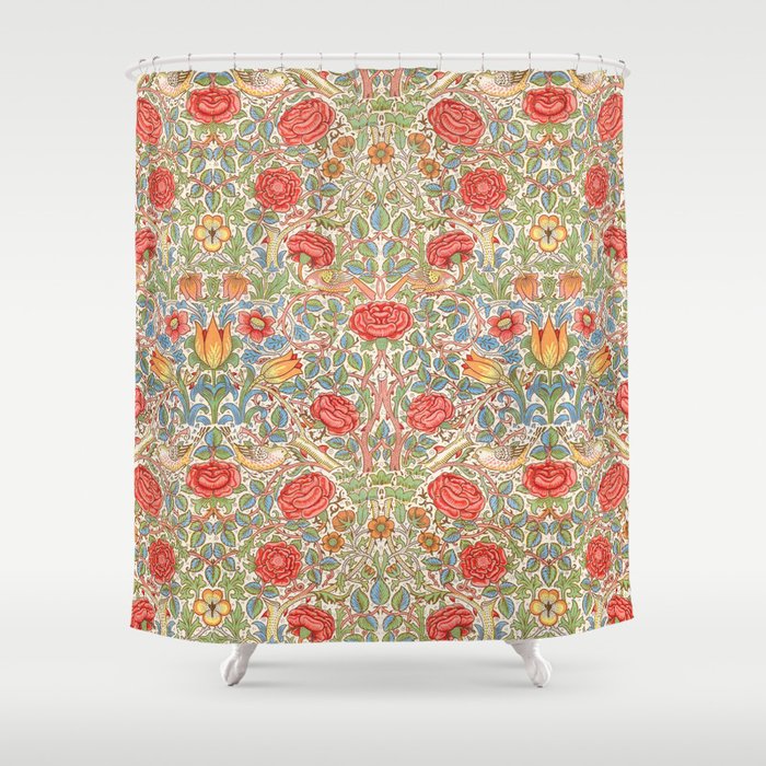 William Morris "Rose" Shower Curtain Gallery Image 1