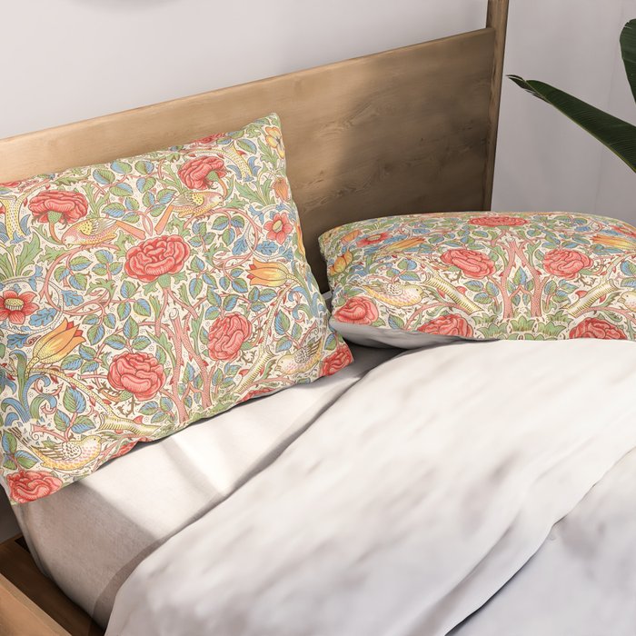 William Morris "Rose" Pillow Sham Gallery Image 2