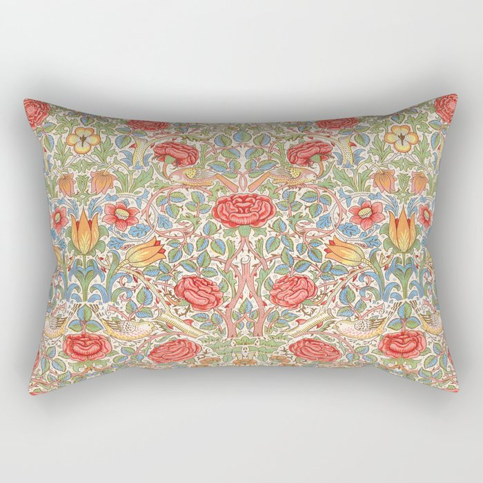 William Morris "Rose" Rectangular Pillow Gallery Image 2