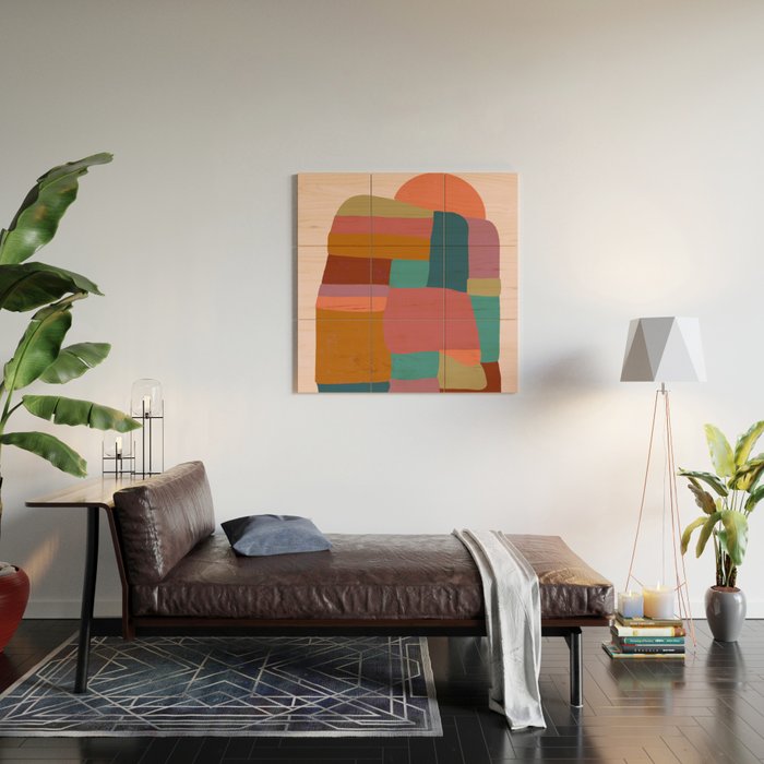 Painted Boulder Wood Wall Art Gallery Image 2