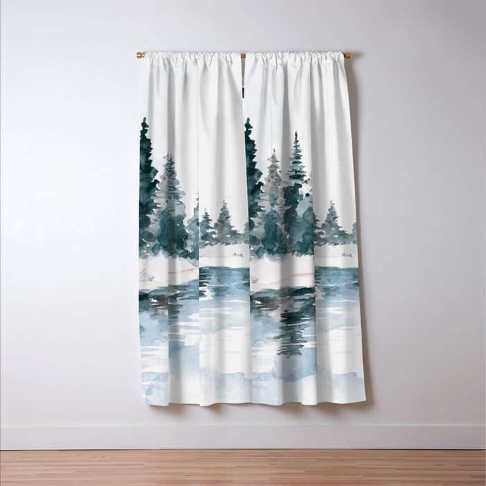 Mountain River Window Curtain Gallery Image 3