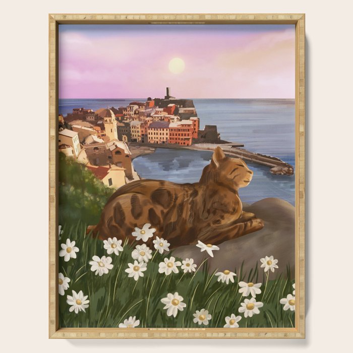 Whiskers in the Wildflowers Serving Tray Gallery Image 1