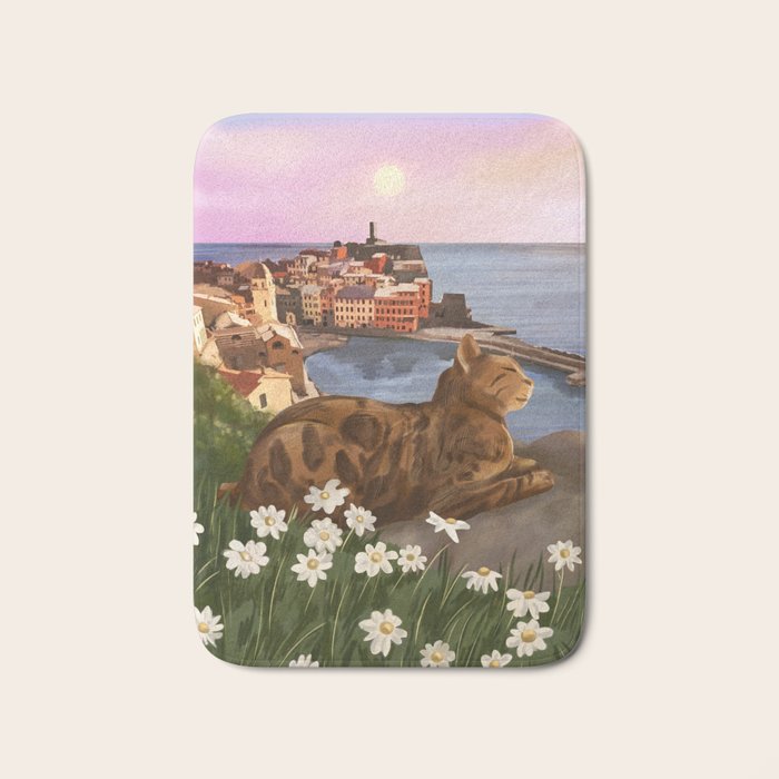 Whiskers in the Wildflowers Bath Mat Gallery Image 1