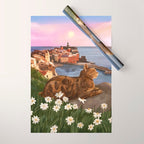 Whiskers in the Wildflowers Wrapping Paper Gallery Image 1