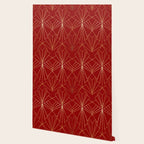 Crimson Red Art Deco Wallpaper Gallery Image 2