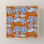 Harleigh Flower Art, Orange and Blue Mini Art Print Gallery Image 1