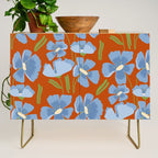 Harleigh Flower Art, Orange and Blue Credenza Gallery Image 1