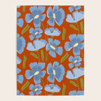 Harleigh Flower Art, Orange and Blue Poster Gallery Image 4