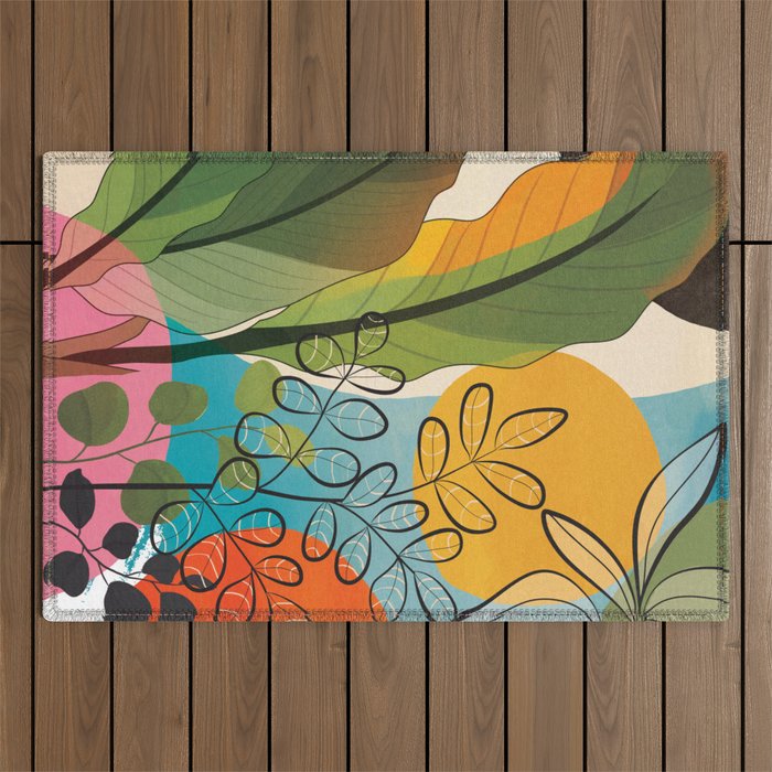Peaceful Garden Feelings 05 Outdoor Rug Gallery Image 1
