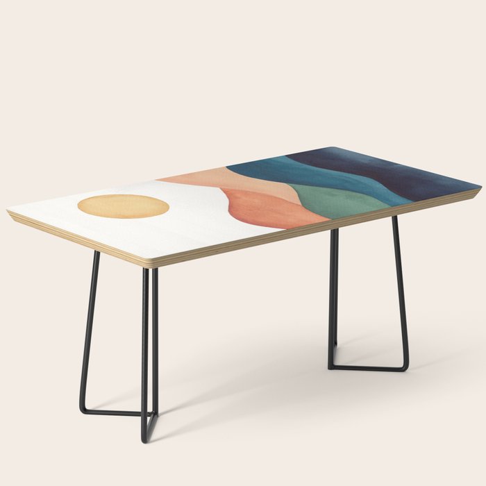 Colorful Abstract Mountains Coffee Table Gallery Image 1