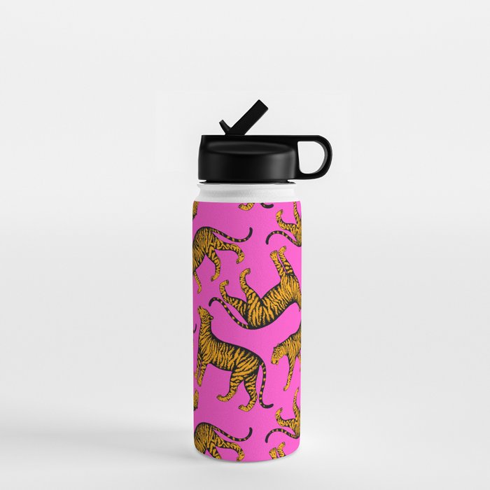 Tigers (Magenta and Marigold) Water Bottle Gallery Image 1