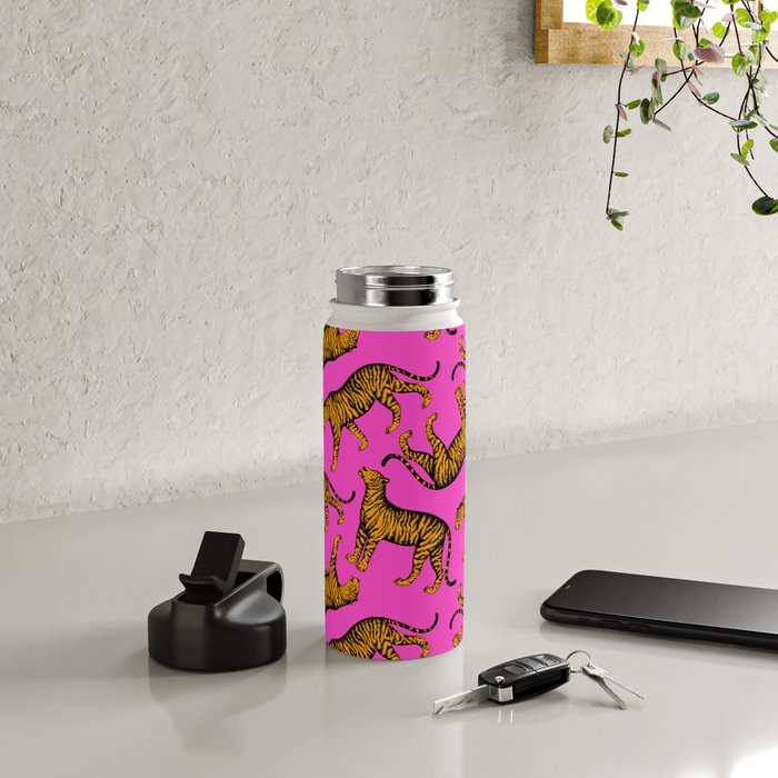 Tigers (Magenta and Marigold) Water Bottle Gallery Image 4