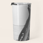 Wild and free, just like the sea - Female portrait black and white photography - photograph Travel Mug Gallery Image 3