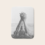 Wild and free, just like the sea - Female portrait black and white photography - photograph Bath Mat Gallery Image 1