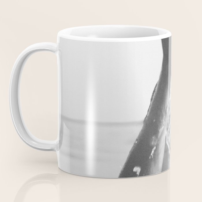 Wild and free, just like the sea - Female portrait black and white photography - photograph Coffee Mug Gallery Image 3