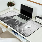 Wild and free, just like the sea - Female portrait black and white photography - photograph Desk Mat Gallery Image 2