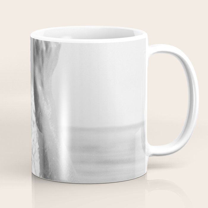 Wild and free, just like the sea - Female portrait black and white photography - photograph Coffee Mug Gallery Image 1