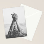 Wild and free, just like the sea - Female portrait black and white photography - photograph Stationery Card Gallery Image 2