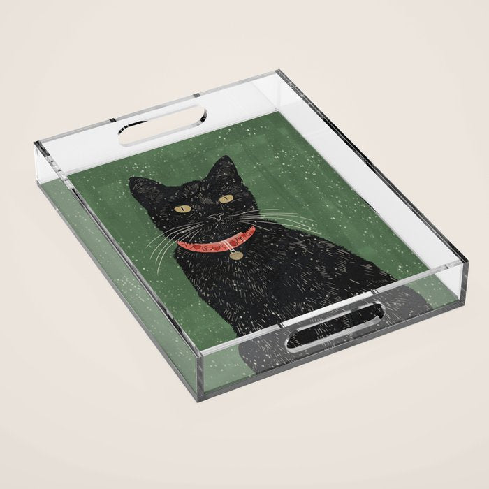 Black Cat 8 Acrylic Tray Gallery Image 1