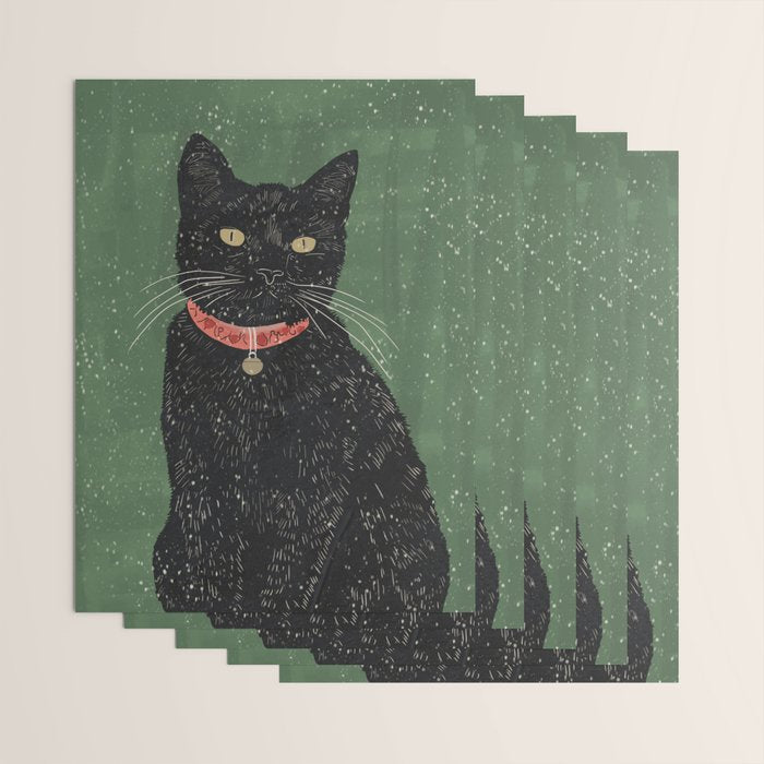 Black Cat 8 Wrapping Paper Gallery Image 3