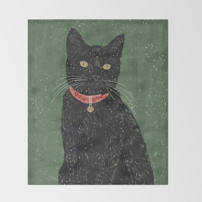 Black Cat 8 Throw Blanket Gallery Image 2