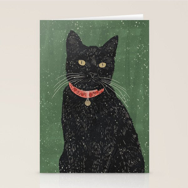 Black Cat 8 Stationery Card Gallery Image 2