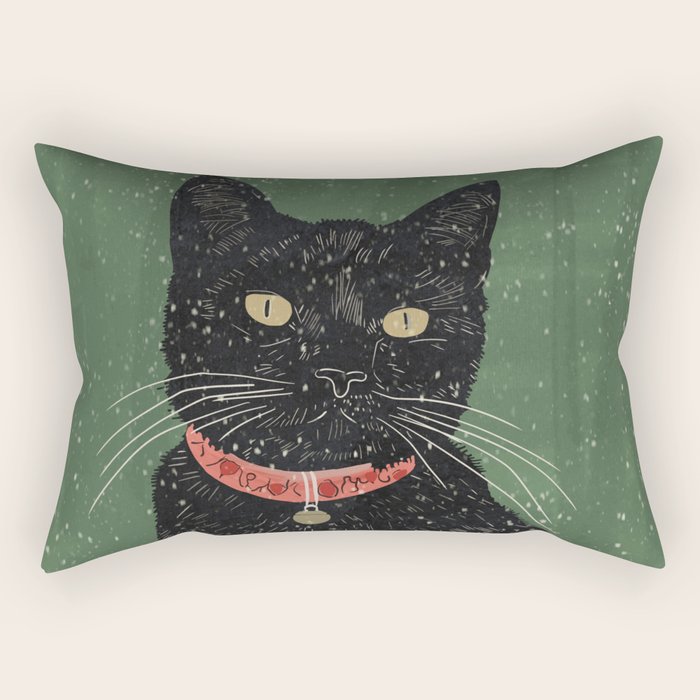 Black Cat 8 Rectangular Pillow Gallery Image 2