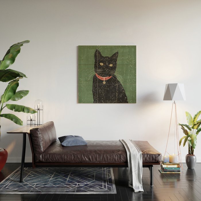 Black Cat 8 Wood Wall Art Gallery Image 2