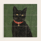 Black Cat 8 Wood Wall Art Gallery Image 1
