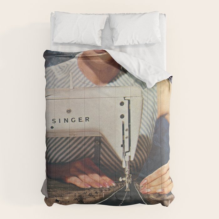 This is how a road gets made - Sewing Machine, A mindful journey  Comforter Gallery Image 6
